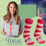 Disney Stitch Fluffy Socks for Women - Dark Pink Cheshire Cat - Get Trend