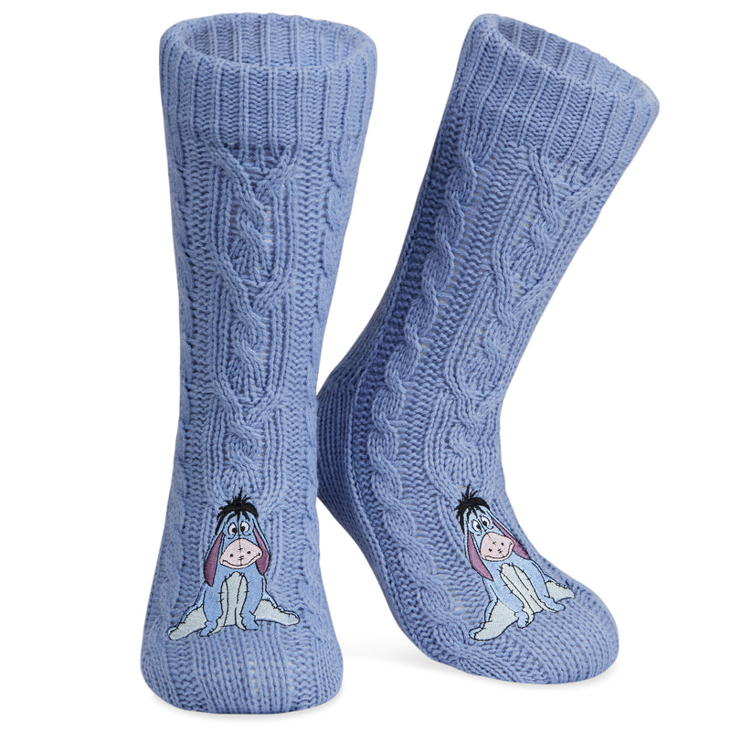 Disney Stitch Fluffy Socks for Women - Purple Eeyore