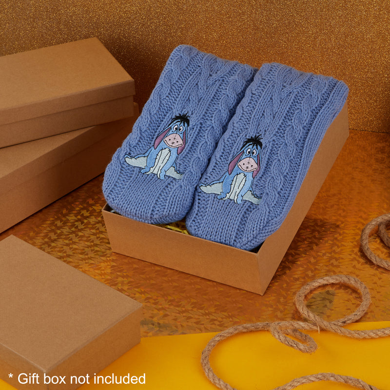 Disney Stitch Fluffy Socks for Women - Purple Eeyore