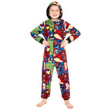 Marvel Fleece Onesie for Boys - Hooded Onesie for Kids - Multicolored - Get Trend