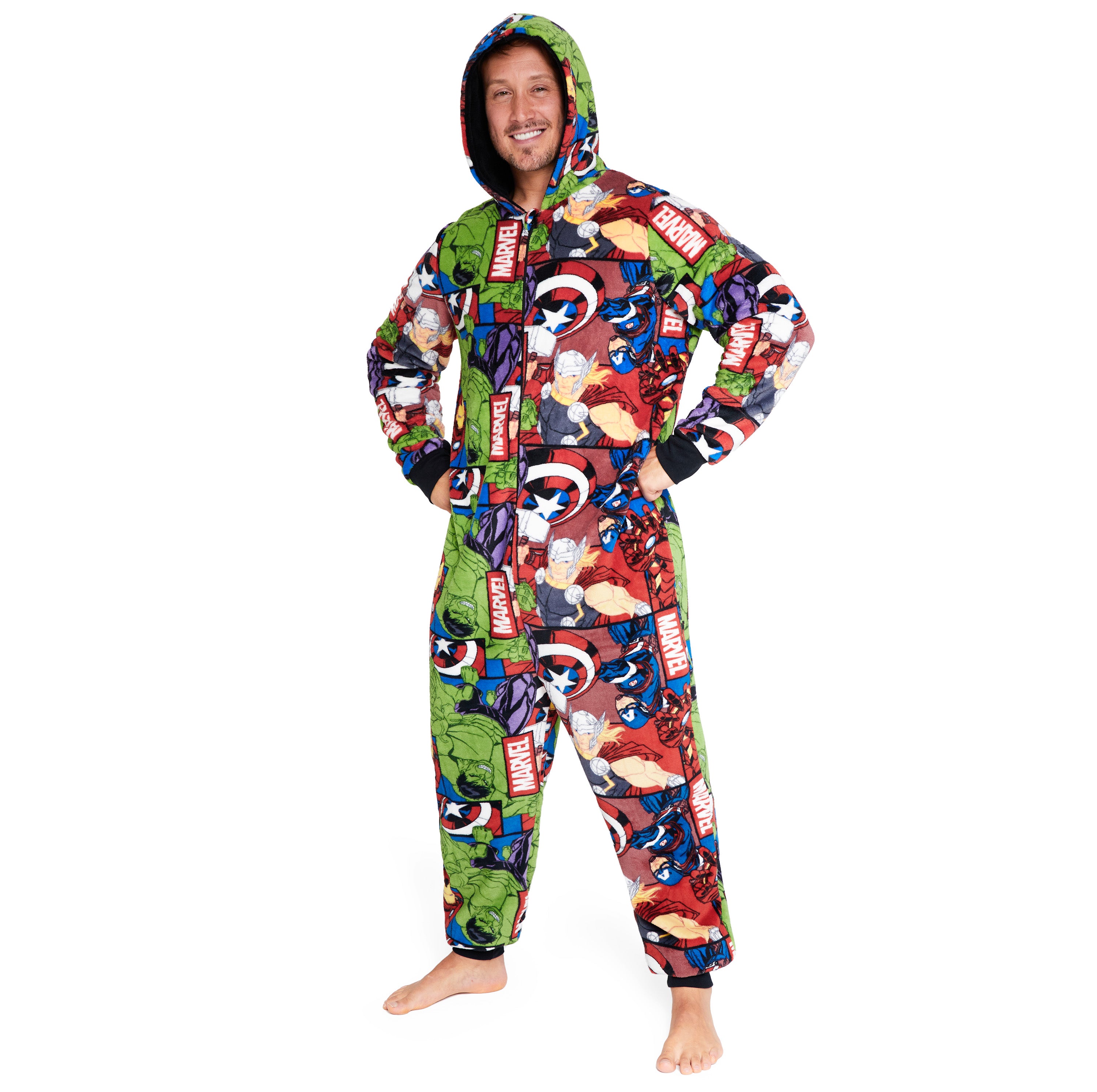 Marvel Onesies for Men and Teenagers - Avengers Multicolored - Get Trend