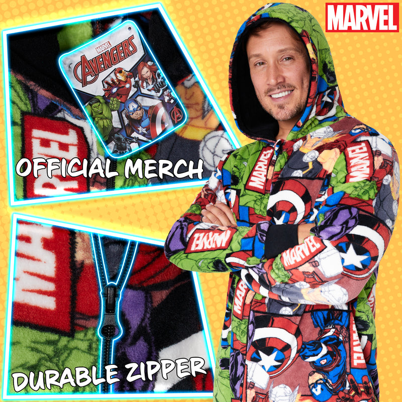 Marvel Onesies for Men and Teenagers - Avengers Multicolored - Get Trend