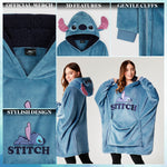 Disney Blanket Hoodie - Adults 2 in 1 Oversized Fleece Hoodie - Stitch - Get Trend