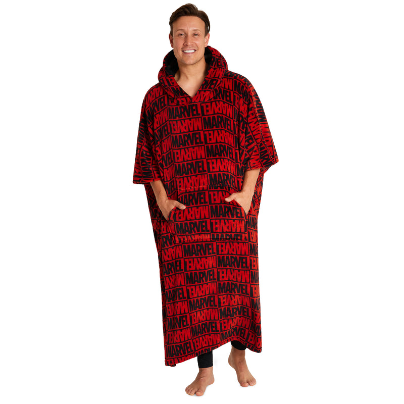 Marvel Blanket Hoodie for Men and Teenagers -  Red & Black Hoodie for Men