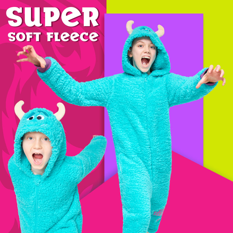Disney Fleece Onesie for Kids - Turquoise Sully - Get Trend