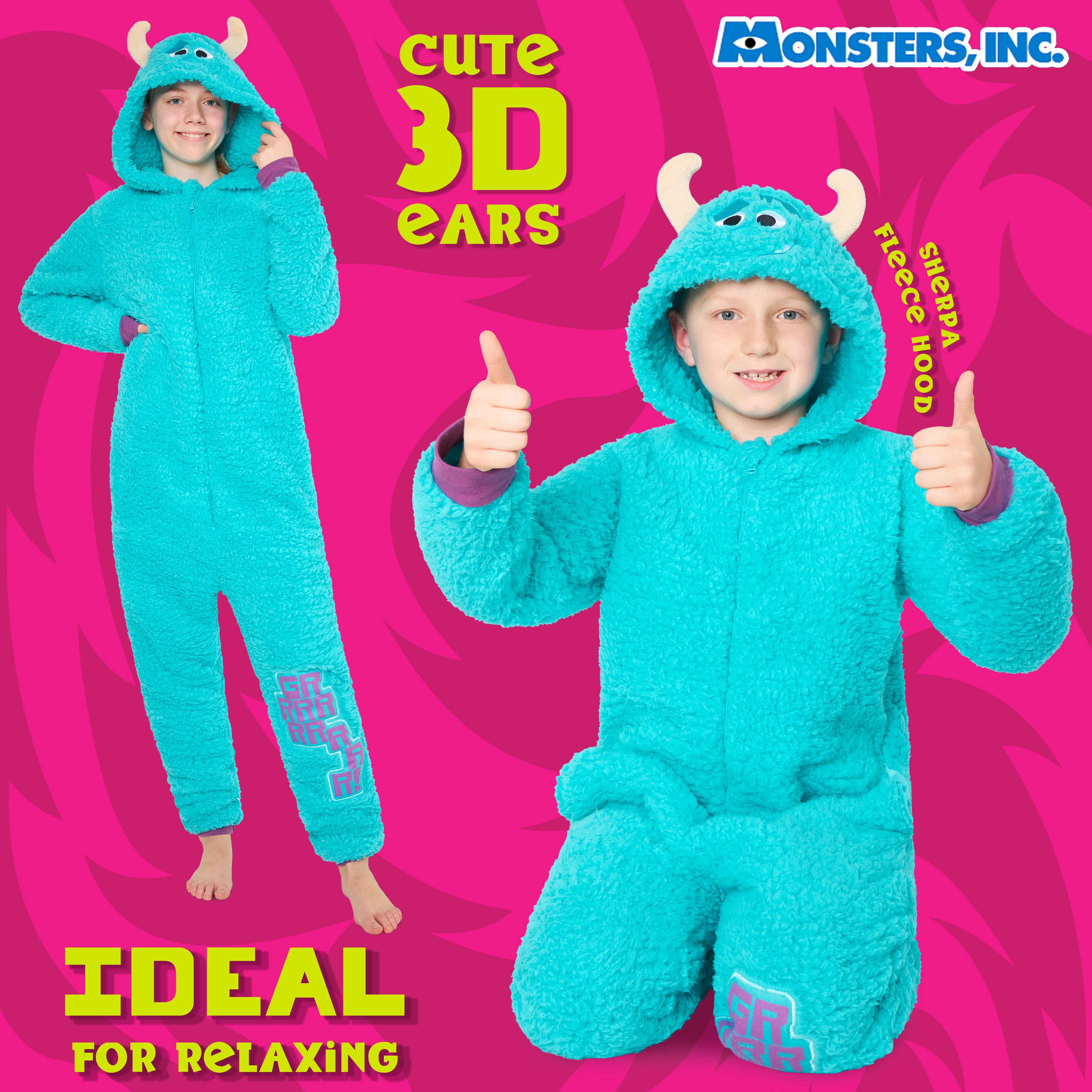 Disney Fleece Onesie for Kids - Turquoise Sully - Get Trend