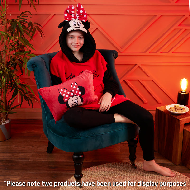 Disney Hoodie  for Kids -  2 in 1 Oversized Fleece Hoodie - Red Minnie
