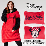 Disney Blanket Hoodie - Adults 2 in 1 Oversized Fleece Hoodie Minnie Mouse