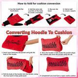 Disney Blanket Hoodie - Adults 2 in 1 Oversized Fleece Hoodie Minnie Mouse