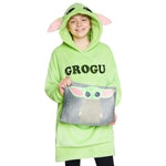 Disney Hoodie  for Kids -  2 in 1 Oversized Fleece Hoodie - Baby Yoda - Get Trend