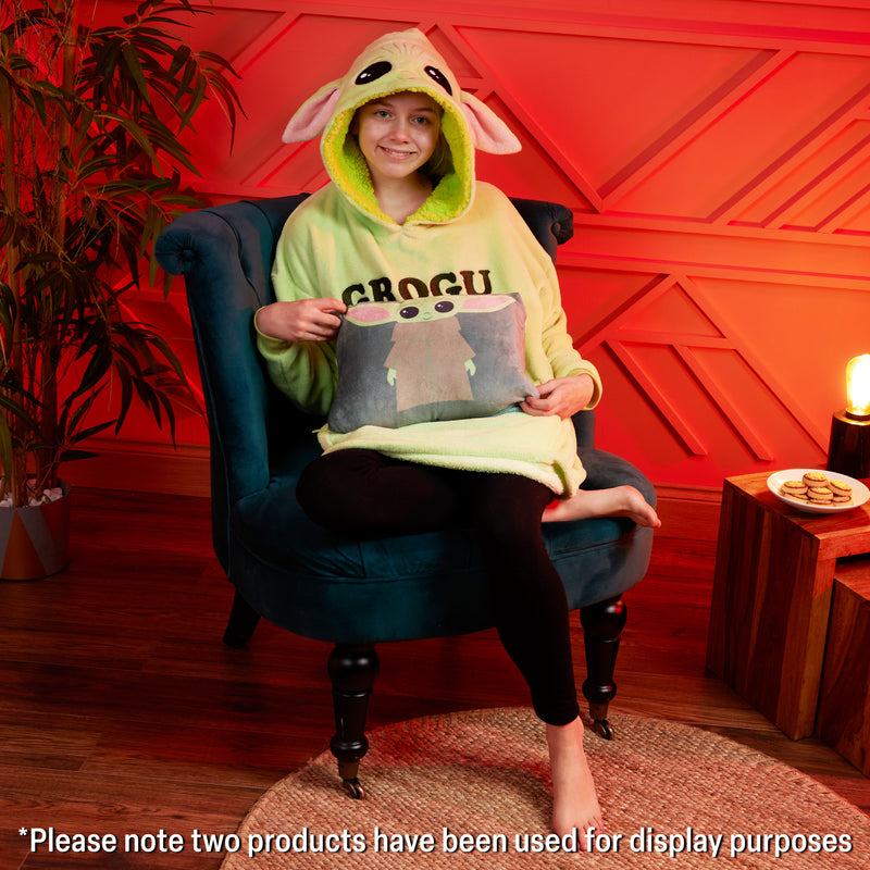 Disney Hoodie  for Kids -  2 in 1 Oversized Fleece Hoodie - Baby Yoda - Get Trend