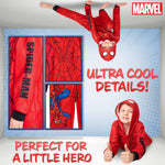 Marvel Fleece Onesie for Boys - Warm Hooded Onesie for Kids - Spiderman - Get Trend