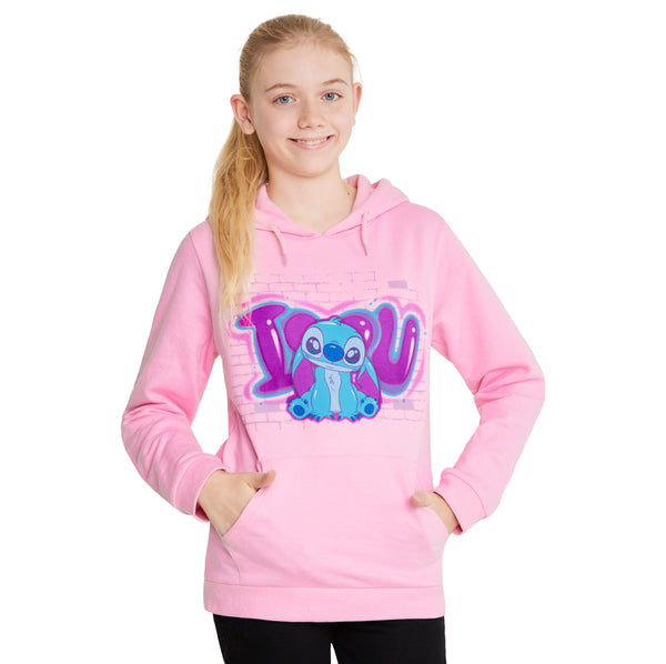 Disney Stitch Hoodies for Girls - Pink Stitch