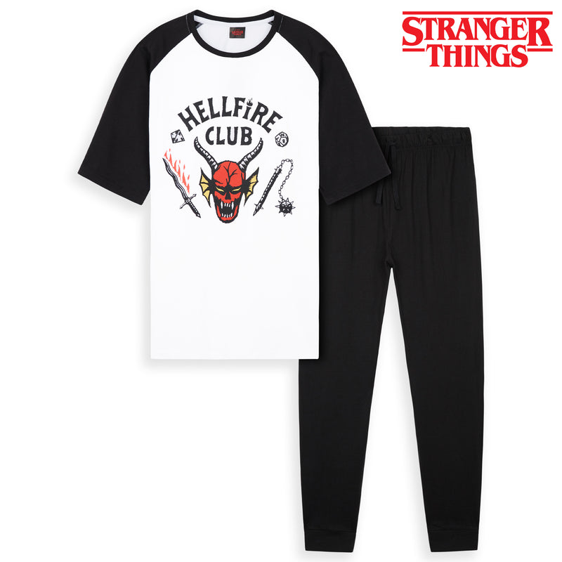 Stranger Things Mens Pyjamas Set - T-Shirt & Long Bottoms Nightwear - Get Trend
