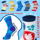 Paw Patrol Boys Calf Socks, Soft Breathable Kids Socks Pack of 5 - Boys Gifts