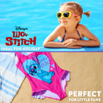 Disney Stitch Girls Swimming Costume Stretchy One Piece Swimsuit - Get Trend