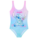 Disney Stitch Girls Swimming Costume Stretchy One Piece Swimsuit - Get Trend
