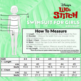 Disney Stitch Girls Swimming Costume Stretchy One Piece Swimsuit - Get Trend