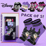 Disney Womens Ankle Socks, Soft and Breathable Socks Pack of 5 - Gifts for Her