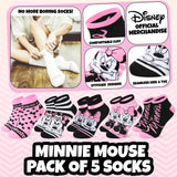 Disney Womens Ankle Socks, Soft and Breathable Socks Pack of 5 - Gifts for Her