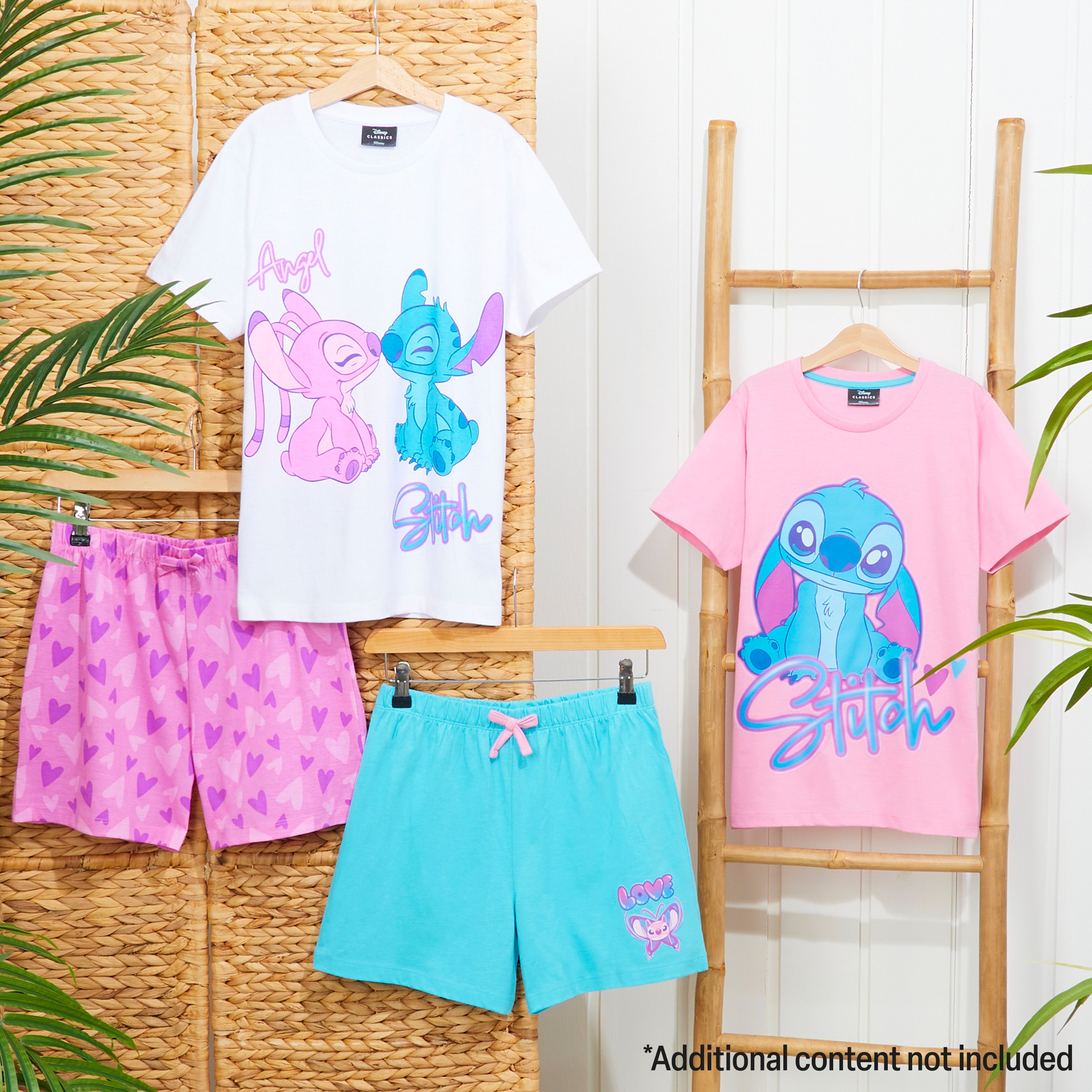 Disney Stitch Pyjamas for Girls Teens Short Sleeve PJs Set Soft Breathable Lounge Set - Get Trend