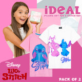 Disney Stitch Pyjamas for Girls Teens Short Sleeve PJs Set Soft Breathable Lounge Set - Get Trend