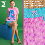 Disney Stitch Pyjamas for Girls Teens Short Sleeve PJs Set Soft Breathable Lounge Set - Get Trend
