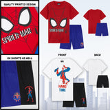Marvel Spiderman Boys Short Pyjamas Set, Breathable Loungewear Pack of 2 - Get Trend