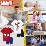 Marvel Spiderman Boys Short Pyjamas Set, Breathable Loungewear Pack of 2 - Get Trend