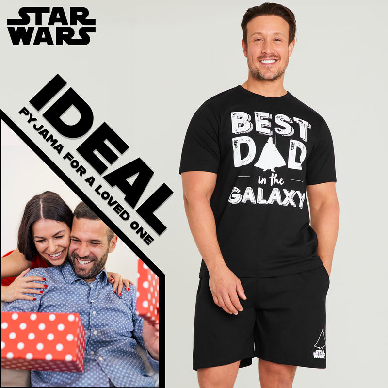 Disney Star Wars Mens Short Pyjamas Set, Comfy Loungewear - Dad Gifts