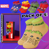 Marvel Avengers Socks for Boys Teens, Pack of 5 Ankle Socks, Soft & Breathable, Boys Gifts - Get Trend