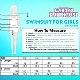 Gabby's Dollhouse Girls Swimming Costume, One Piece Swimsuit - Get Trend