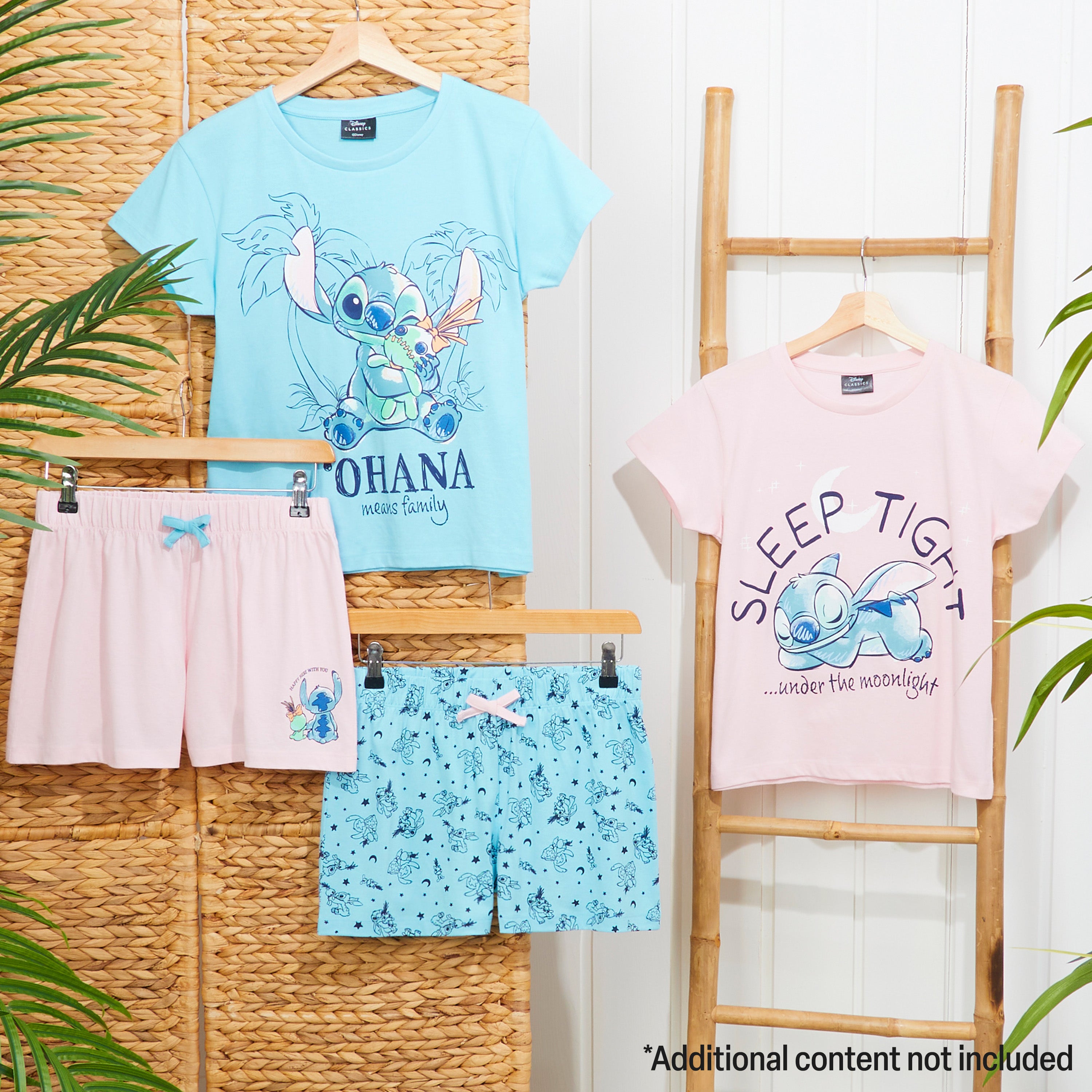 Disney Stitch Pyjamas for Women Short Sleeve PJs Set 2 Pack Lounge Sets Nightwear - Get Trend