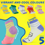SPONGEBOB SQUAREPANTS Ankle Socks for Men & Teens 6.5-10.5, Pack of 5 - Get Trend