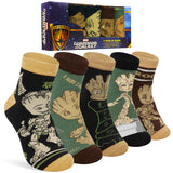 Marvel Socks for Men & Teens UK Size 6.5-10.5, 5 Pack Casual Ankle Sports Sock