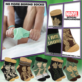 Marvel Socks for Men & Teens UK Size 6.5-10.5, 5 Pack Casual Ankle Sports Sock