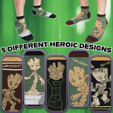 Marvel Socks for Men & Teens UK Size 6.5-10.5, 5 Pack Casual Ankle Sports Sock