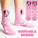 Disney Womens Fluffy Slipper Socks, Non Slip Bed Socks - Gifts for Her