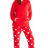 CityComfort Pyjamas Set for Women and Teens Fleece Hooded Long PJs Warm Loungewear Fluffy Nightwear Soft Cosy Sleepwear Gifts for Her