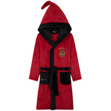 Harry Potter Girls Fleece Dressing Gown with Hood Pockets Tie Waist, Cosy Robe - Gifts for Girls