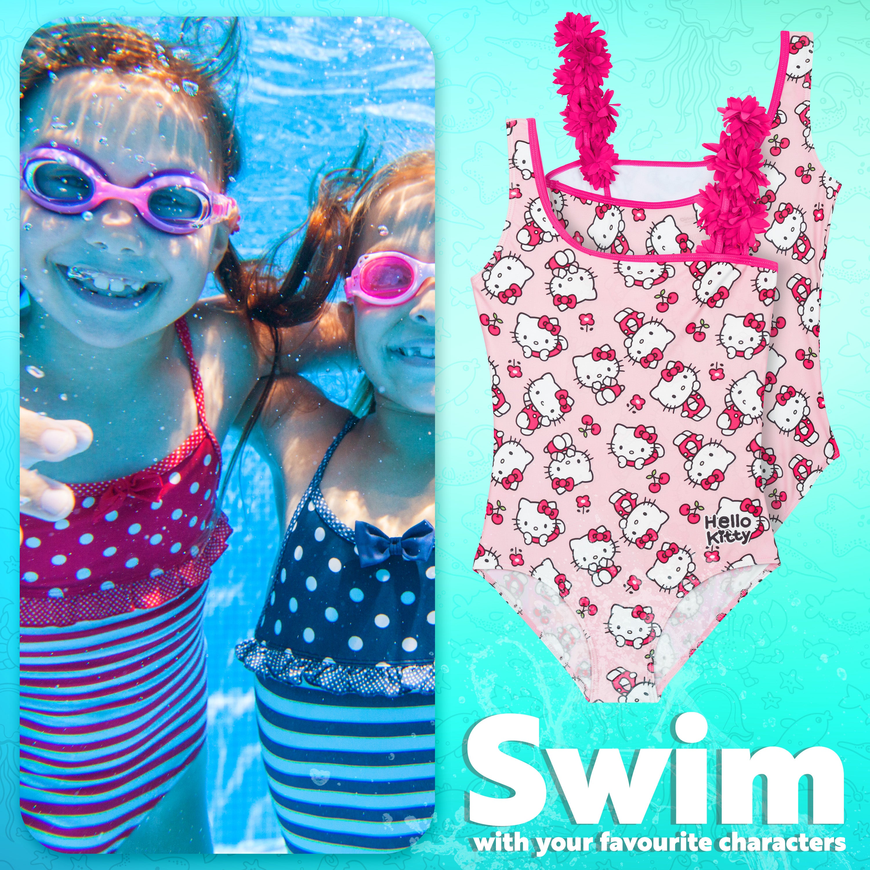 Get Trend Girls Swimming Costume Stretchy One Piece Swimsuit Comfortable Teenagers Swimwear - Get Trend