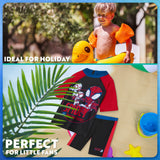 Get Trend Boys Swimming Costume Set 2 Piece Swimwear Rash Guard Top and Swimming Trunks Toddlers Kids Swimsuit for Beach Pool Holiday Essentials - Get Trend