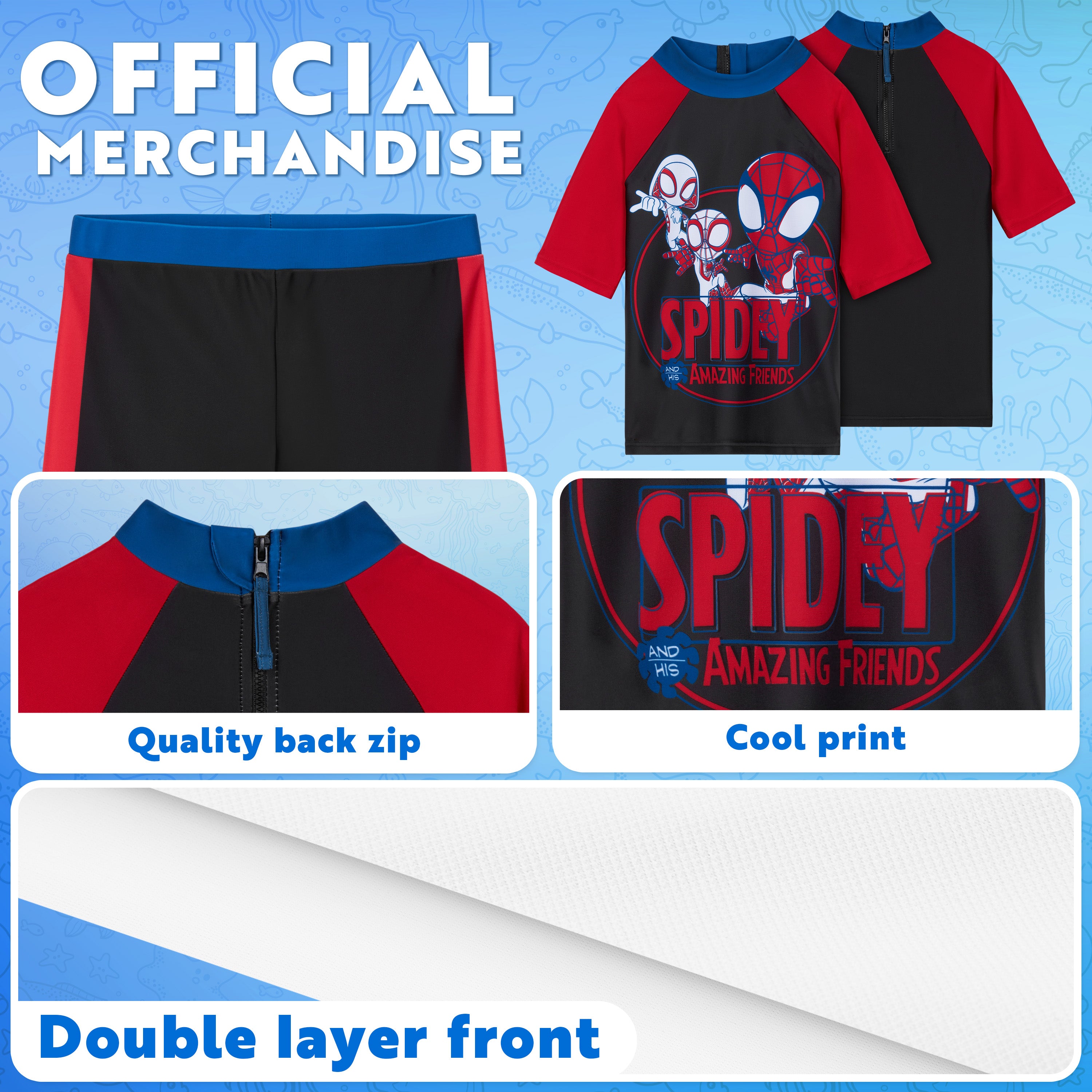 Get Trend Boys Swimming Costume Set 2 Piece Swimwear Rash Guard Top and Swimming Trunks Toddlers Kids Swimsuit for Beach Pool Holiday Essentials - Get Trend