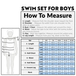 Get Trend Boys Swimming Costume Set 2 Piece Swimwear Rash Guard Top and Swimming Trunks Toddlers Kids Swimsuit for Beach Pool Holiday Essentials - Get Trend
