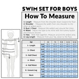 Get Trend Boys Swimming Costume Set 2 Piece Swimwear Rash Guard Top and Swimming Trunks Toddlers Kids Swimsuit for Beach Pool Holiday Essentials - Get Trend