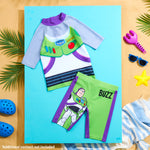 Get Trend Boys Buzzlightyear Swimming Costume Set 2 Piece Swimwear Rash Guard Top and Swimming Trunks Toddlers Kids Swimsuit for Beach Pool Holiday Essentials - Get Trend