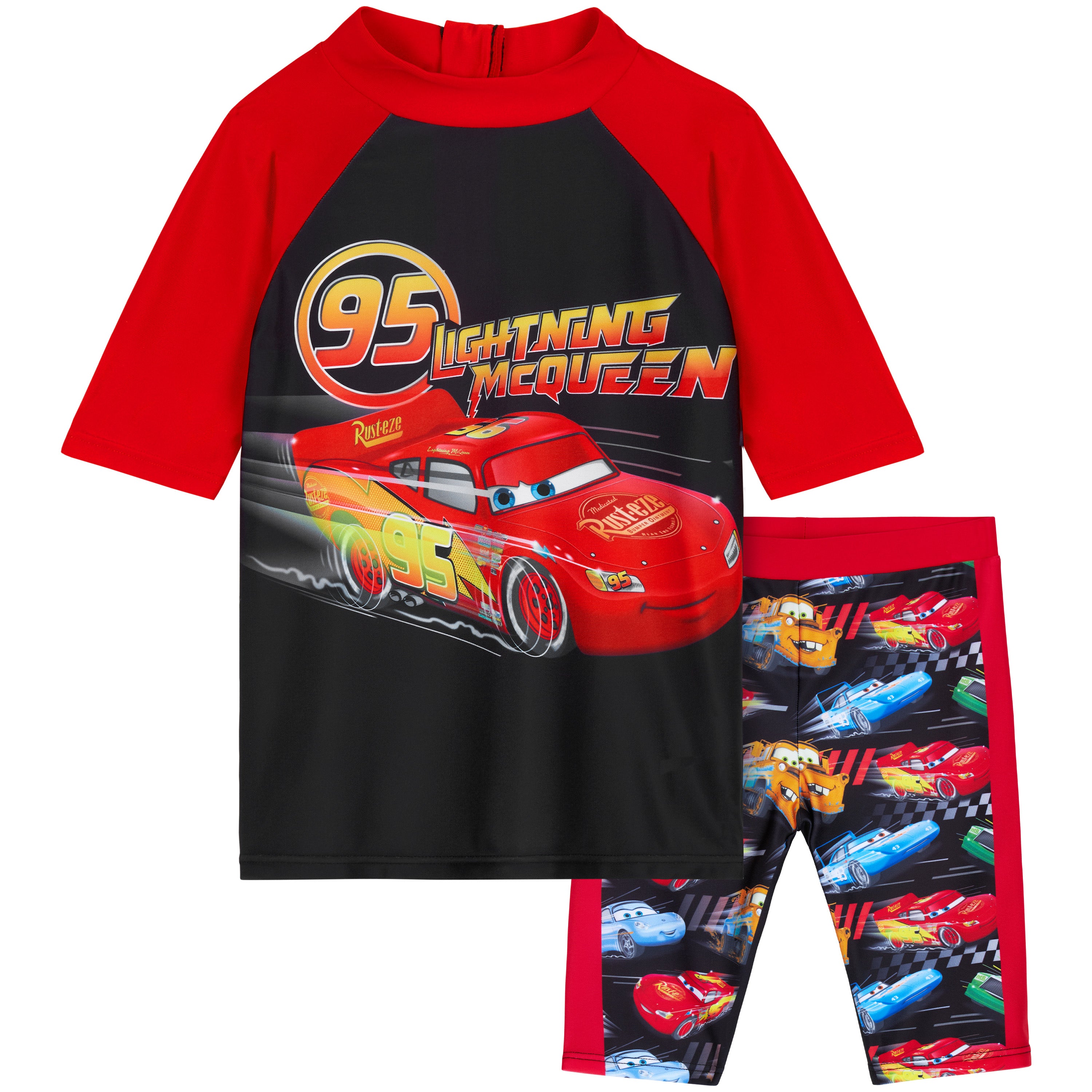 Get Trend Boys Swimming Costume Set 2 Piece Swimwear Rash Guard Top and Swimming Trunks Toddlers Kids Swimsuit for Beach Pool Holiday Essentials - Get Trend