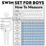 Get Trend Boys Swimming Costume Set 2 Piece Swimwear Rash Guard Top and Swimming Trunks Toddlers Kids Swimsuit for Beach Pool Holiday Essentials - Get Trend
