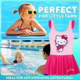 Get Trend Girls Swimming Costume Swim Dress Stretchy One Piece Swimsuit Comfortable Teenagers Swimwear for Beach Pool Holiday Essentials