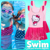 Get Trend Girls Swimming Costume Swim Dress Stretchy One Piece Swimsuit Comfortable Teenagers Swimwear for Beach Pool Holiday Essentials